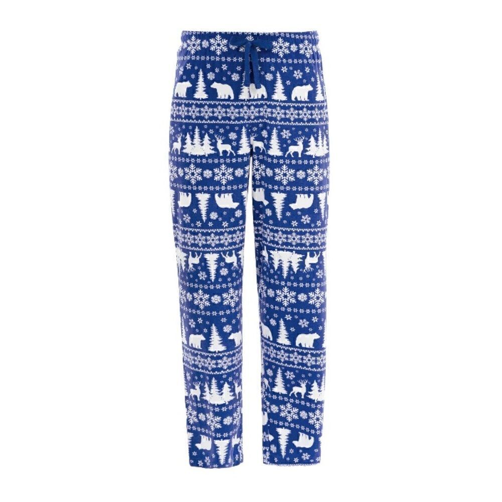 Mens Silky Fleece Winter Forest Soft Lightweight  Lounge Pajama Pants Size 3XL